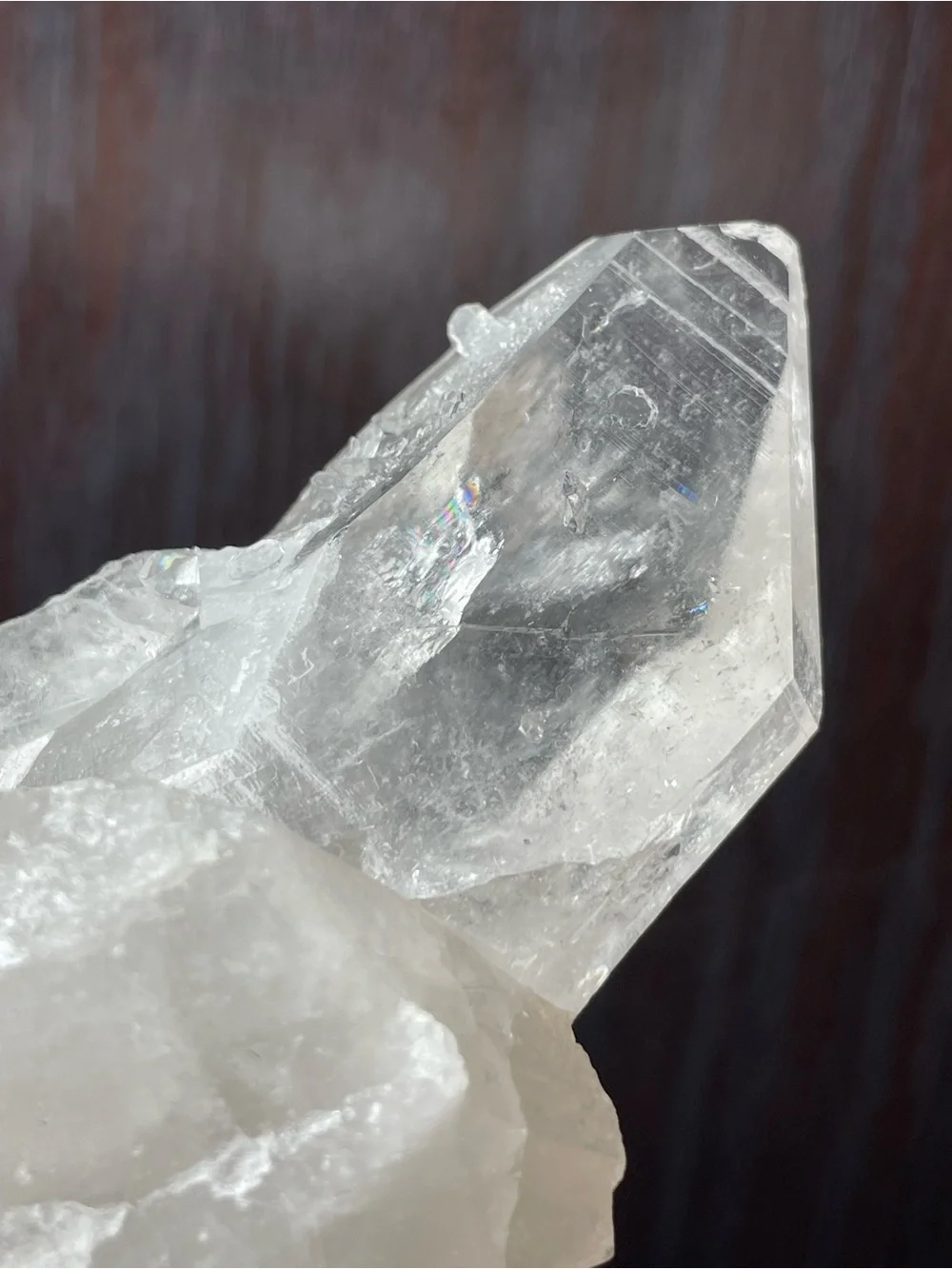 Clear Quartz Crystal Cluster — White Decorative Accent